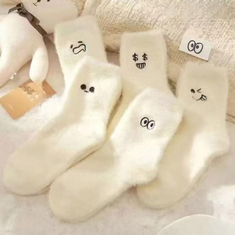 WOW 기모 중목 수면 양말 5켤레 여성양말 발목양말 두꺼운양말