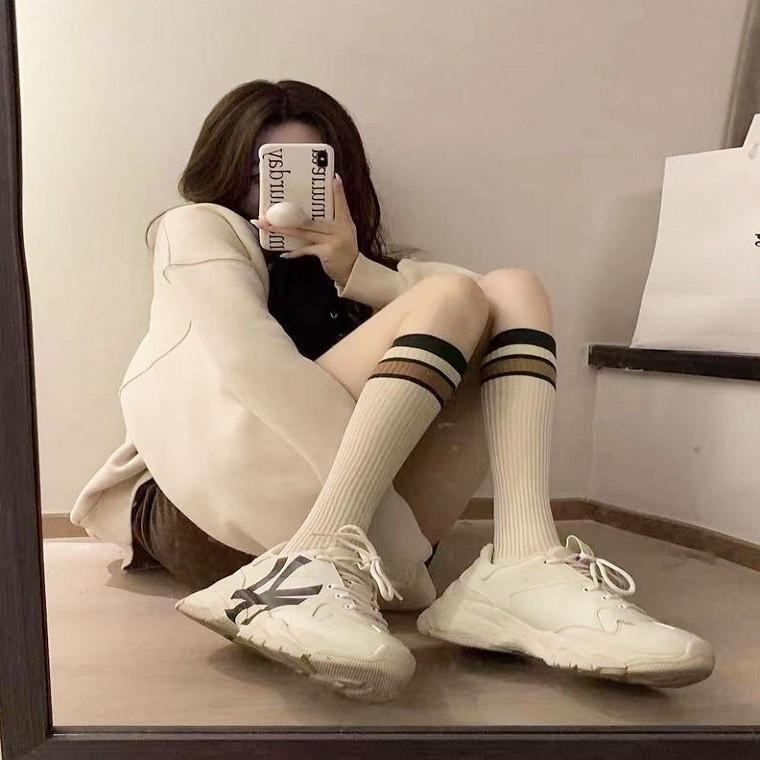 여학생 스트라이프 니삭스 긴양말