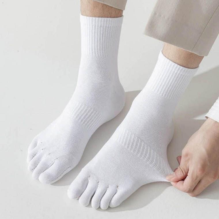 남성 소프트 면소재 스포츠 데일리 발가락 양말 남자 여자 여성용 남성용 발목 중목