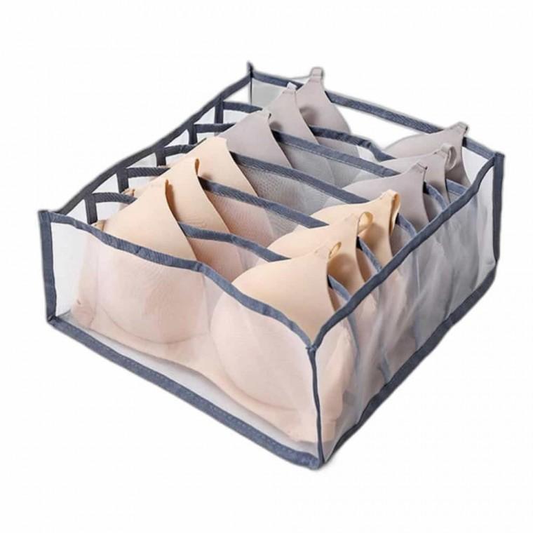 메쉬 옷장 서랍 칸막이 6칸 양말보관함 양말주머니 속옷주머니 옷장속옷정리함 양말정리함 접이식속옷정리
