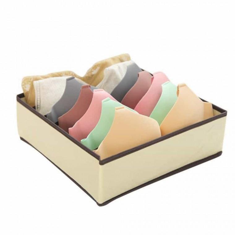 칸막이 부직포 속옷 정리함 7칸 양말주머니 브래지어정리함 양말수납함 서랍장속옷정리함 옷장속옷정리함