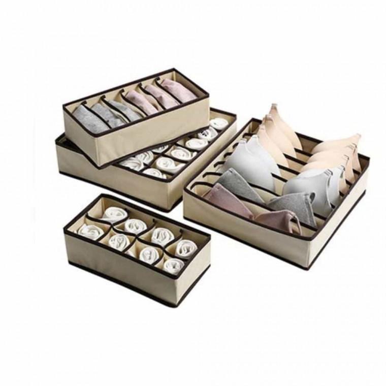 칸막이 부직포 속옷 정리함 4종 옷장정리함 수납정리함 소품정리함 양말정리함 정리박스 팬티정리함 속옷정