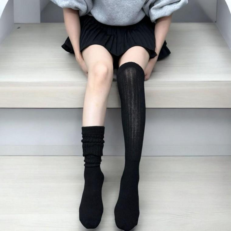 종아리 부츠 양말 오버 니삭스 블랙 긴양말 롱삭스 니하 이삭스