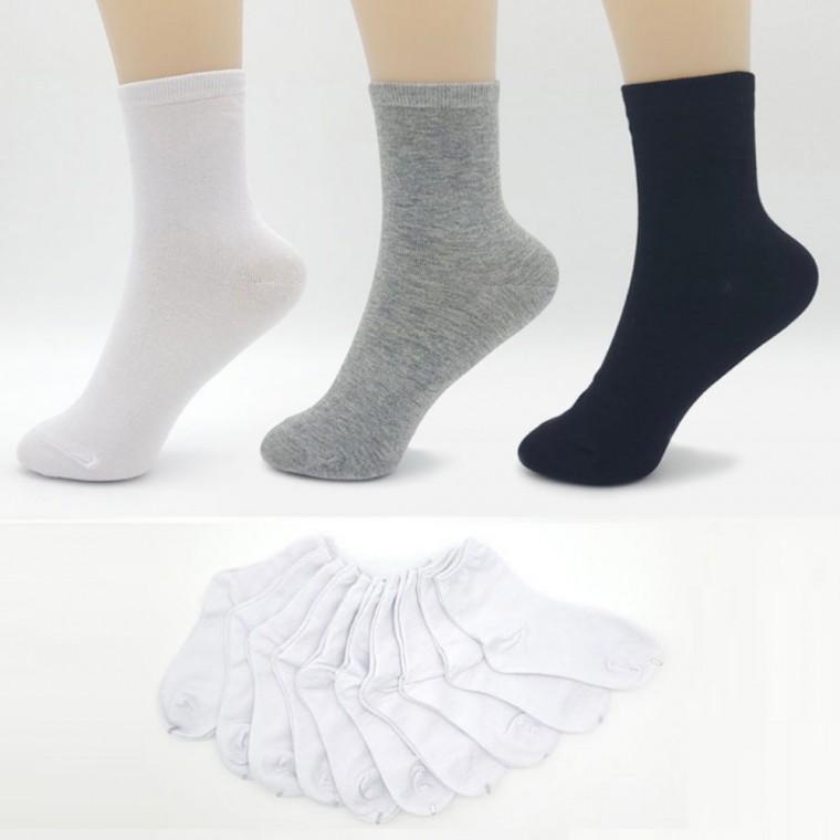 여자 캐주얼 심플 패션 무지 중목양말 1켤레
