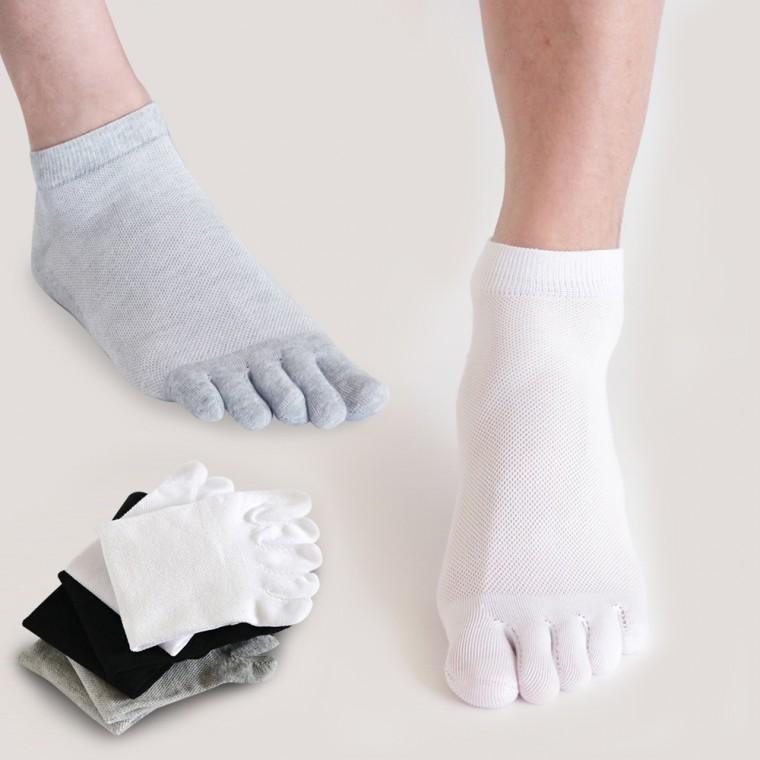 남성 단목 통풍 기능성 메쉬 기본 무지 발가락 양말