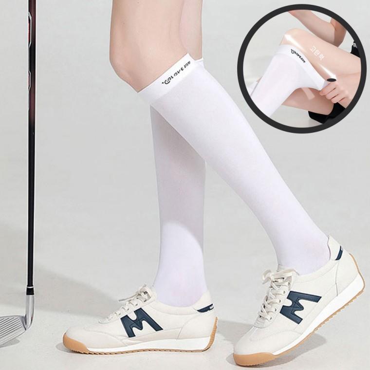 슬림핏 여성 골프양말 니삭스 오버니삭스 자외선차단 롱양말
