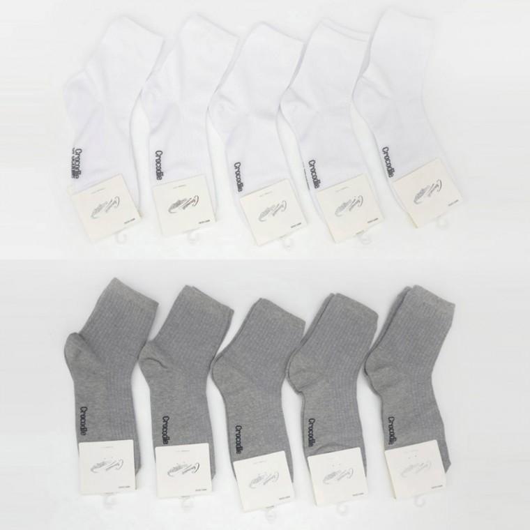 깔끔 디자인 골지 스타일 남성 중목 양말 5켤레 묶음