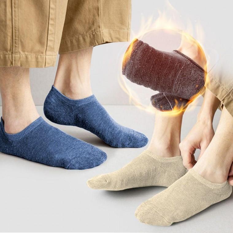 남자 기모 페이크 삭스 겨울 무지 양말 안벗겨지는 덧신 발열 패션 덧버선 남성 실리콘