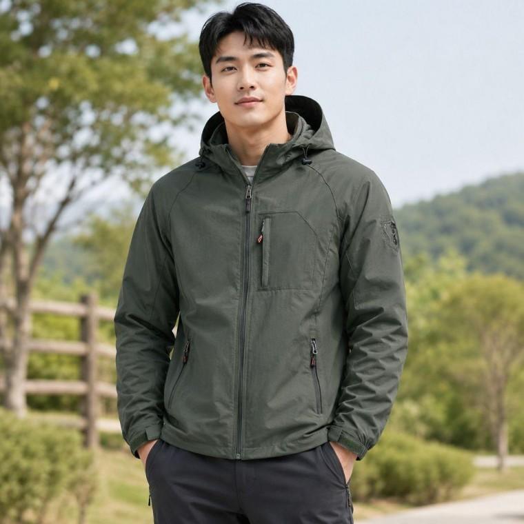 남성 아웃도어 후드 점퍼 바람막이 항공 집업 자켓 야상
