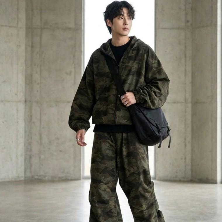 데일리 남자 후드집업 남성 운동 밀리터리 긴팔 후드 점퍼