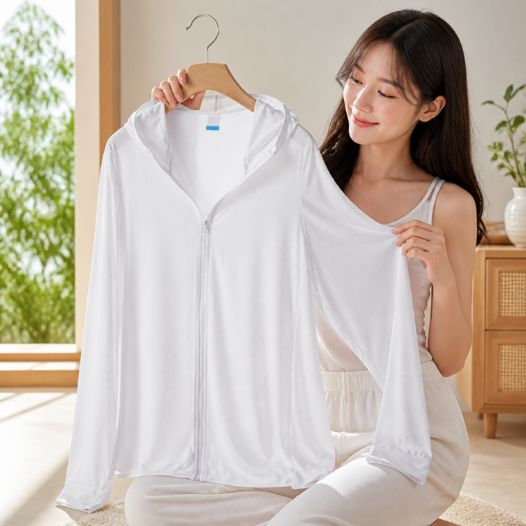 여성 화이트 후드집업 XL 햇빛 차단 여름 점퍼 아우터