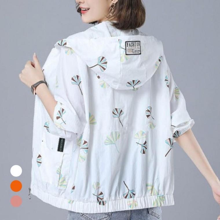 여성 여름 바람막이 점퍼 중년여성 간절기 후드 집업