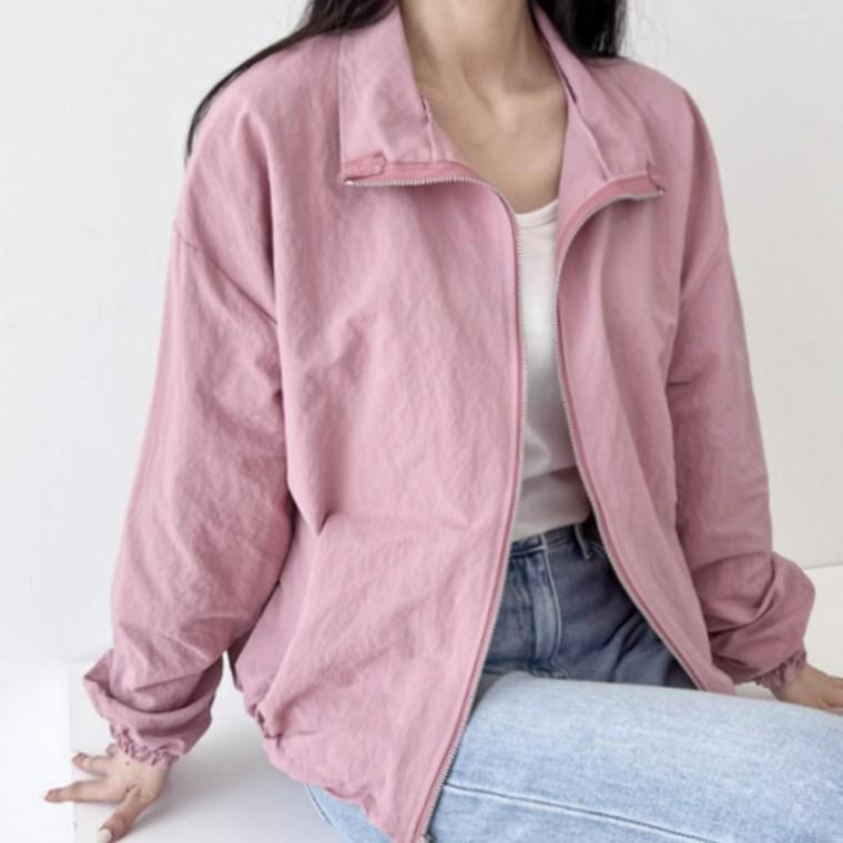 여자 스트링 바람막이 점퍼 윈드 자켓 간절기 여행 데일리