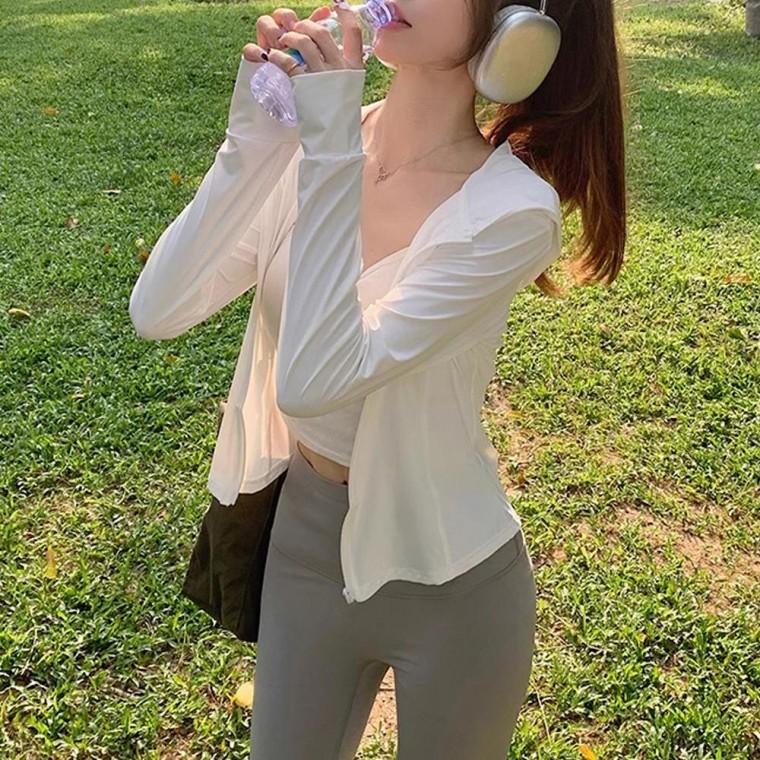 F007529 썸머 자외선차단 후드집업 쿨링점퍼