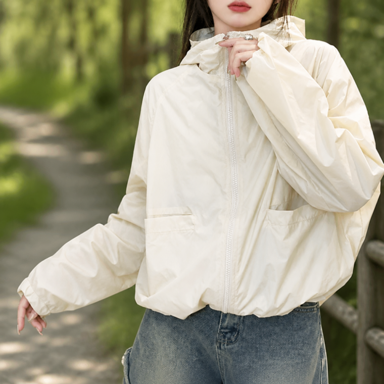 통기성 메쉬 루즈핏 후드 집업 경량 바람막이 여름 등산 점퍼