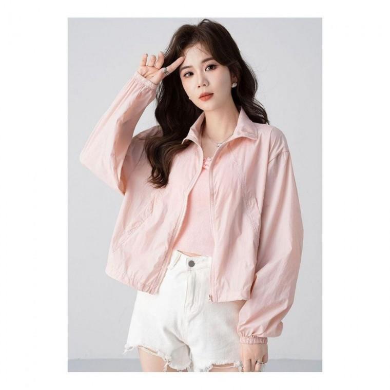 러블리 무드 크롭 윈드 집업 봄바람막이 점퍼