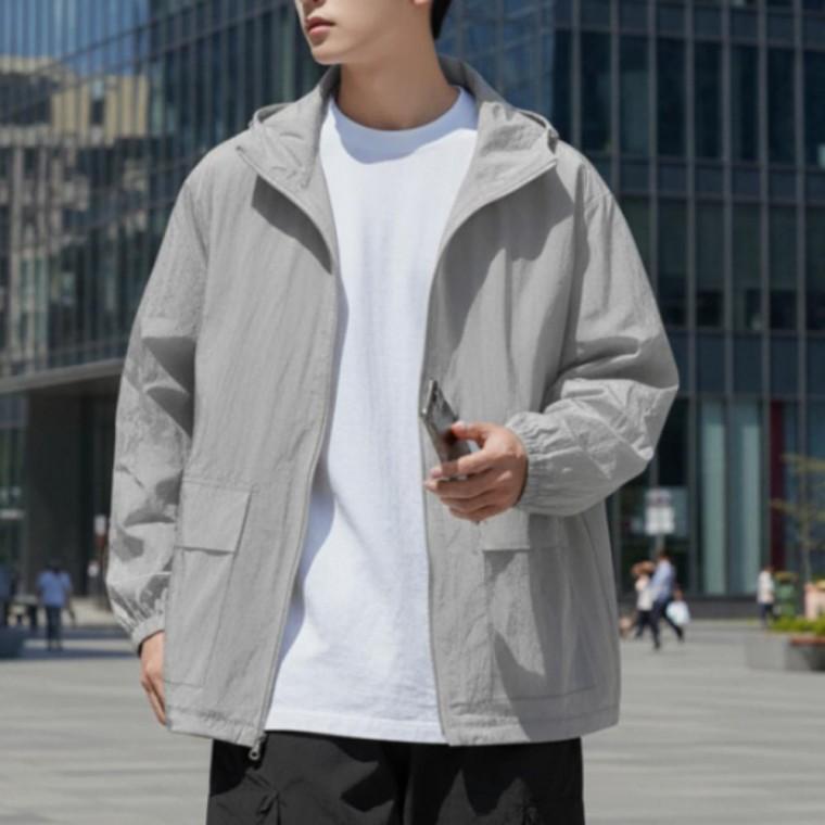 남자 초경량 바람막이 점퍼 후드 러닝점퍼 얇은 여름 쿨링 윈드브레이커 자켓