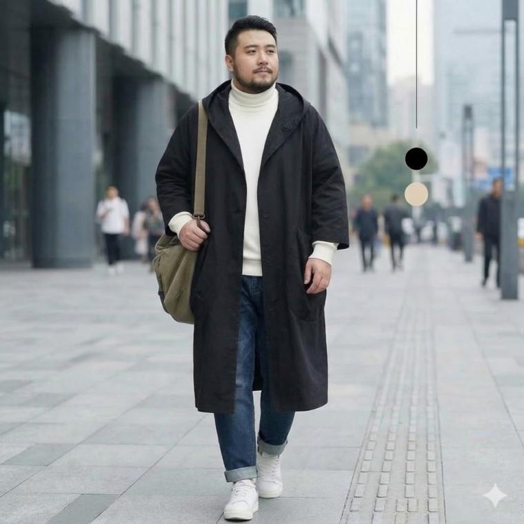 남성 간절기 봄 빅사이즈 야상 점퍼 후드 바람막이