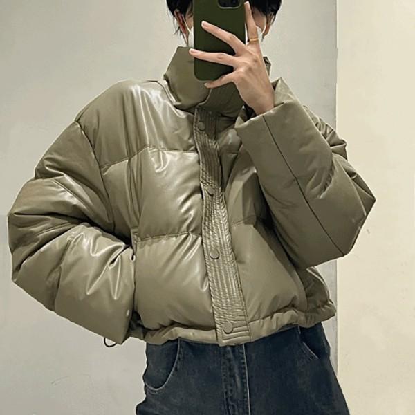 하이넥 여성 베이직 볼륨 패딩 숏점퍼 TDN-0025