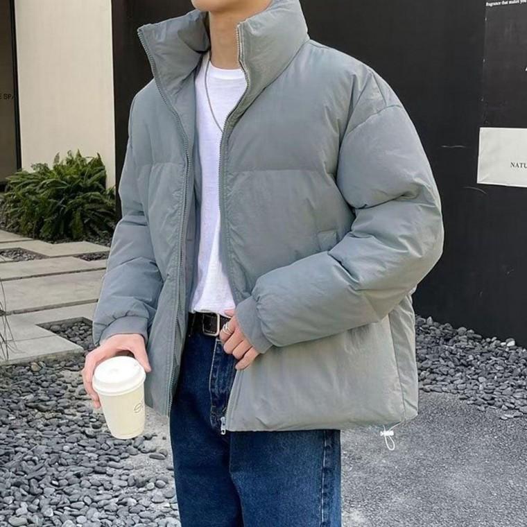 남성 하이넥 스타일 크롭 두툼한 패션 패딩 밀리터리 바람막이 자켓 블항공 점퍼 후드