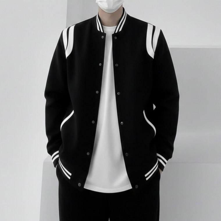 베이직한 배색 디테일 간절기 데일리 캐주얼 남성점퍼