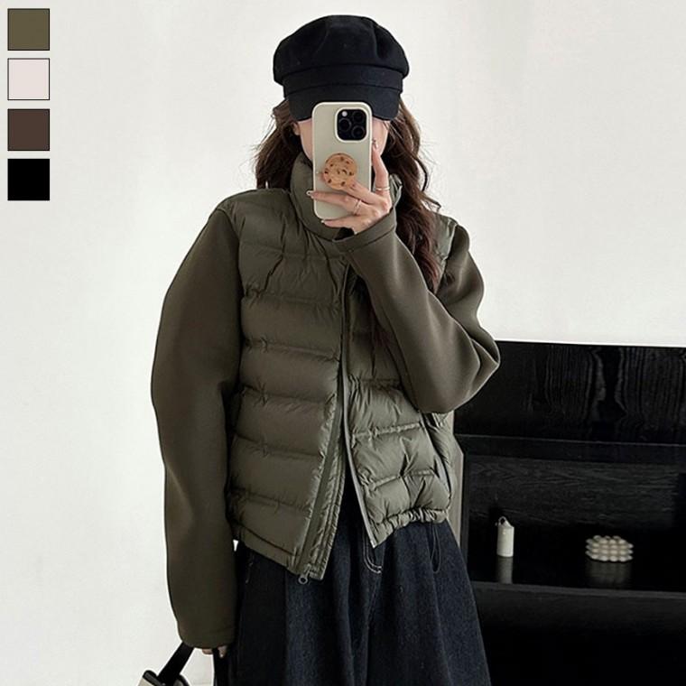데일리 편안한 여성 패딩 집업 점퍼 LED-250021