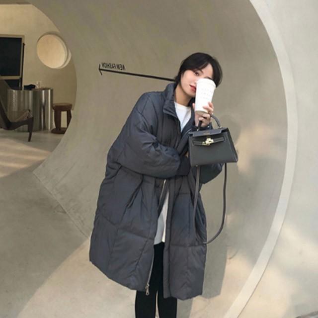 미디점퍼 하이넥디자인 겨울아우터 여성 패딩점퍼