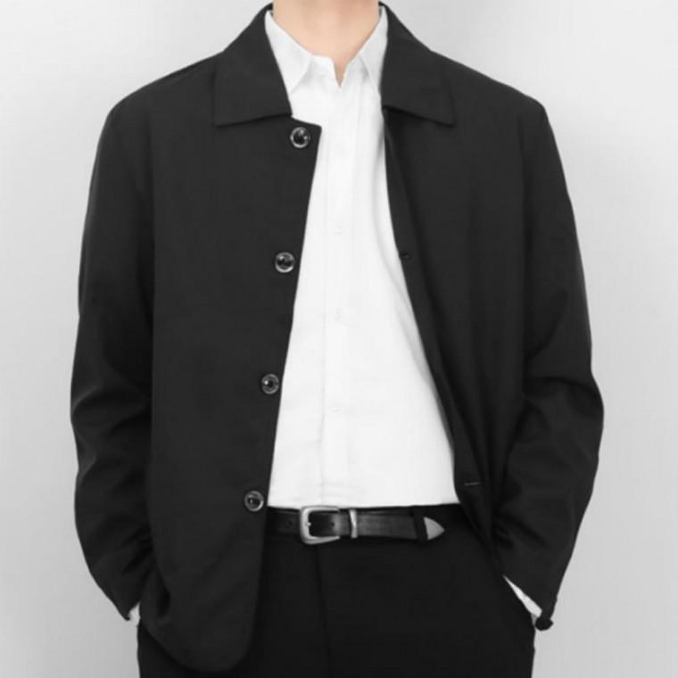 트렌치 남성 자켓 가을 간절기 트렌치 점퍼 반코트 반코트 하프코트 자켓