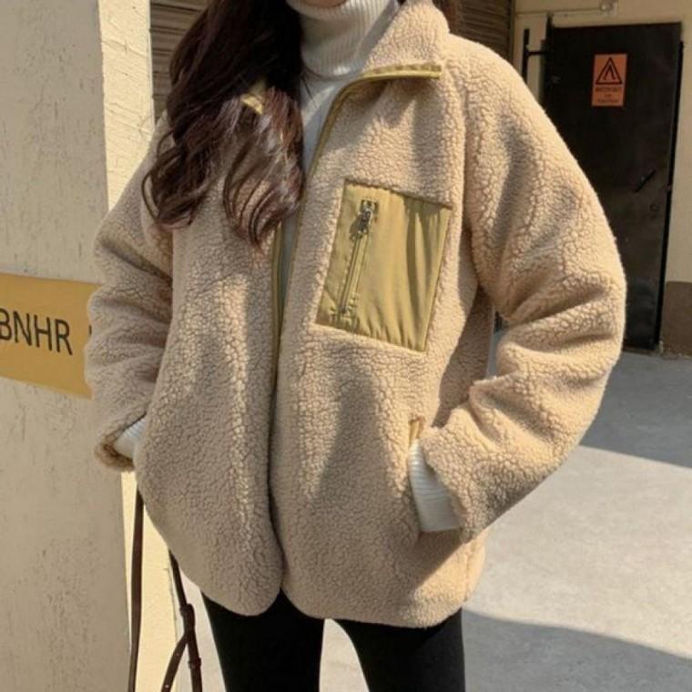 양면 후리스 점퍼 플리스 레트로 자켓 남여공용
