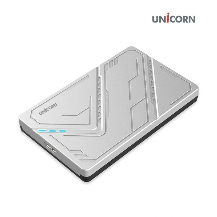 유니콘 USB3.1 케이블포함 2.5인치 외장하드케이스 원터치슬라이드조립 HDD-300V