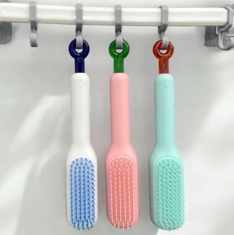 헤어브러쉬 원터치 엉킴방지 빗 머리카락 제거 브러시