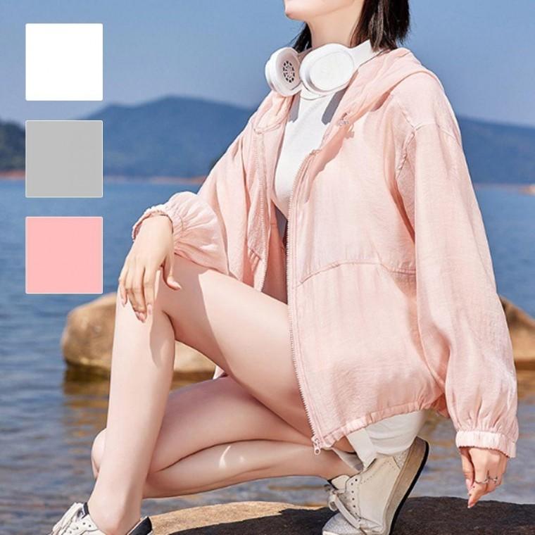 여성 경량 바람막이 여름 간절기 얇은 골프 후드 점퍼 여자 자켓 시스루 러닝