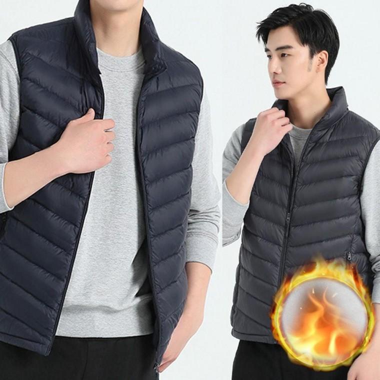 베이직 패딩 조끼 방한 방수 경량 보온 이너 베스트 남자 남성 점퍼 누빔 등산 다운