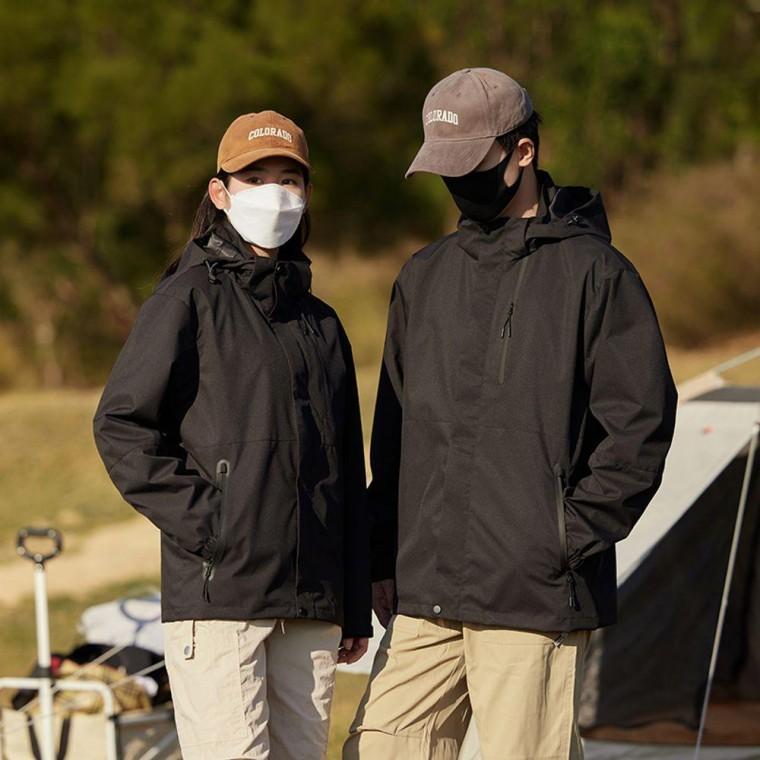 마스킹 쉘 바람막이 남녀공용 아웃도어 간절기 점퍼 점퍼 자켓 집업 후드 아우터 간절기 아웃도어 사파리