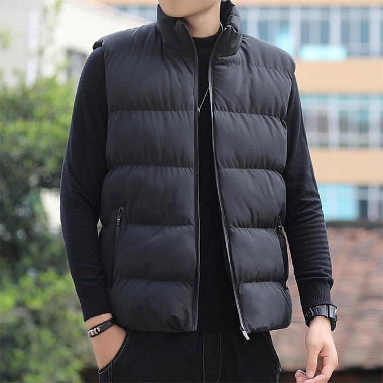 남자 러닝 보온 방한 패딩조끼 경량 초경량 겨울점퍼