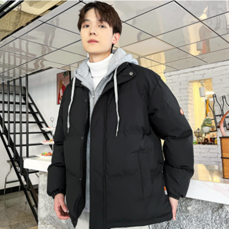 겨울 남성 페이크 후드 다운 두툼한 경량 패딩 점퍼