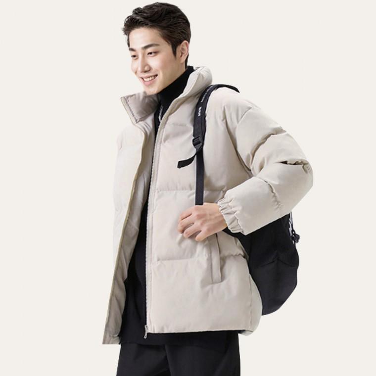 간절기 푸퍼 남성 패딩 오버핏 숏 점퍼