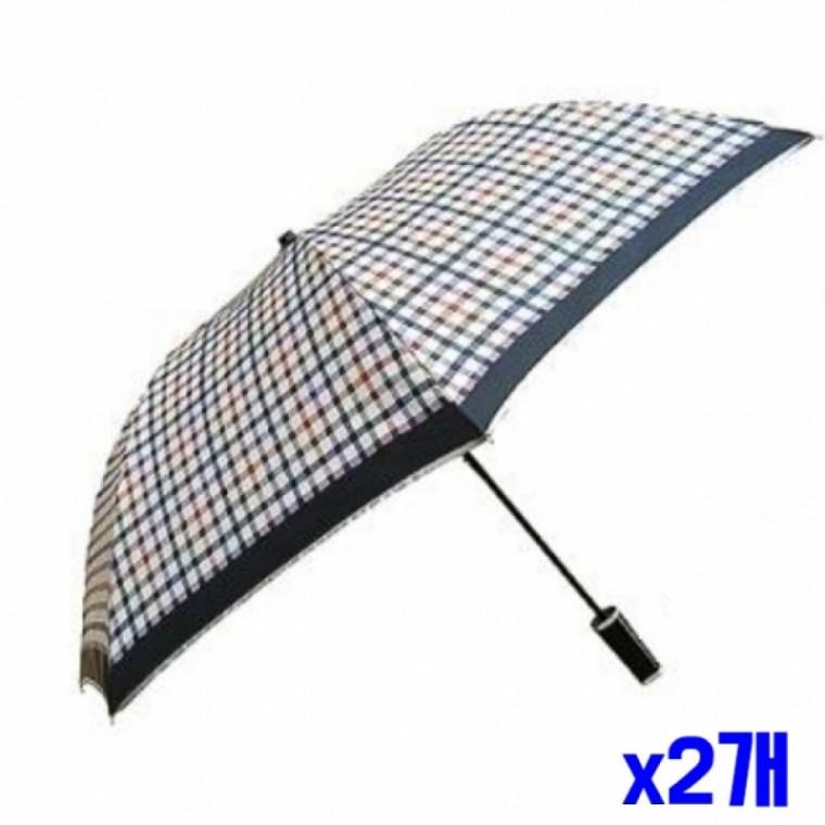 2단 자동 접이식 우산 색상랜덤 답례품 x2개 패션우산