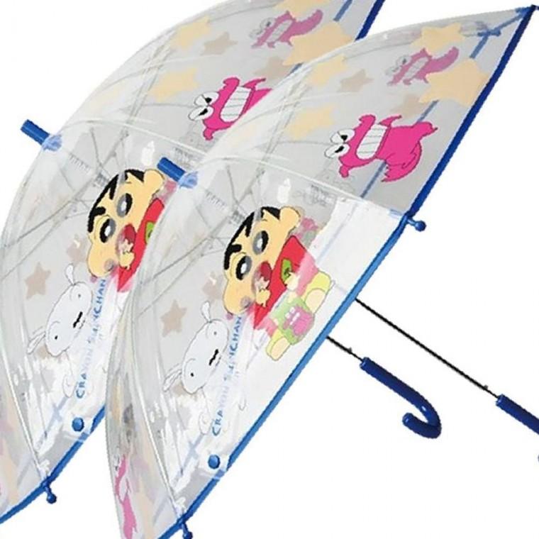 짱구 투명 장우산 초코비 블루 50cm 2P 초등 자동우산