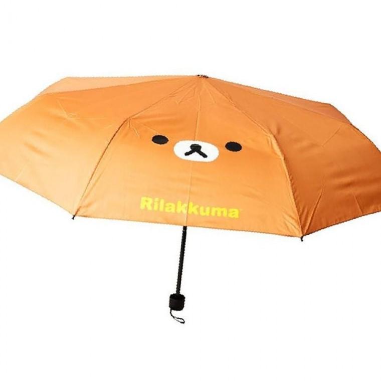 컴팩트 리락쿠마 얼굴 3단 수동우산 55cm 1P 장마철