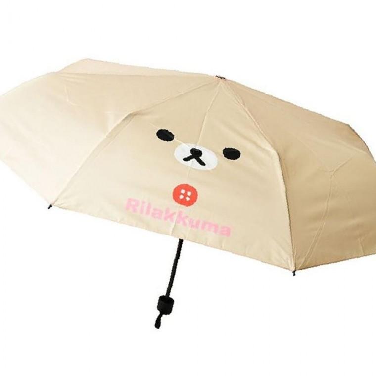 컴팩트 코리락쿠마 얼굴 3단 수동우산 55cm 1P 장마철