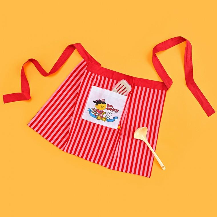 꼬따꼬뜨플래닛 하프에이프런 앞치마-체리트위스트 앞치마 캐릭터앞치마