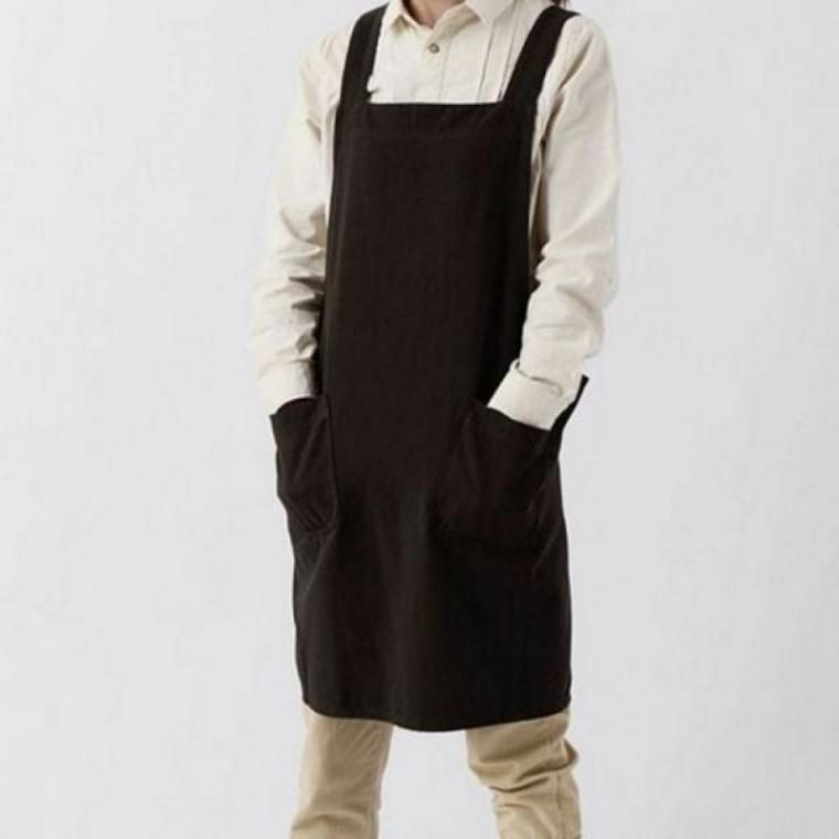 포켓 요리 캔버스 바리스타 앞치마 데일리 가정용