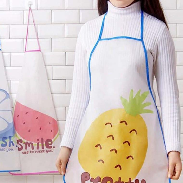 방수 PEVA 앞치마 미술 기본 카페