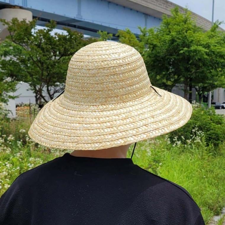 밀짚모자 41 43cm 라피아햇 자외선차단모자 그늘막모자