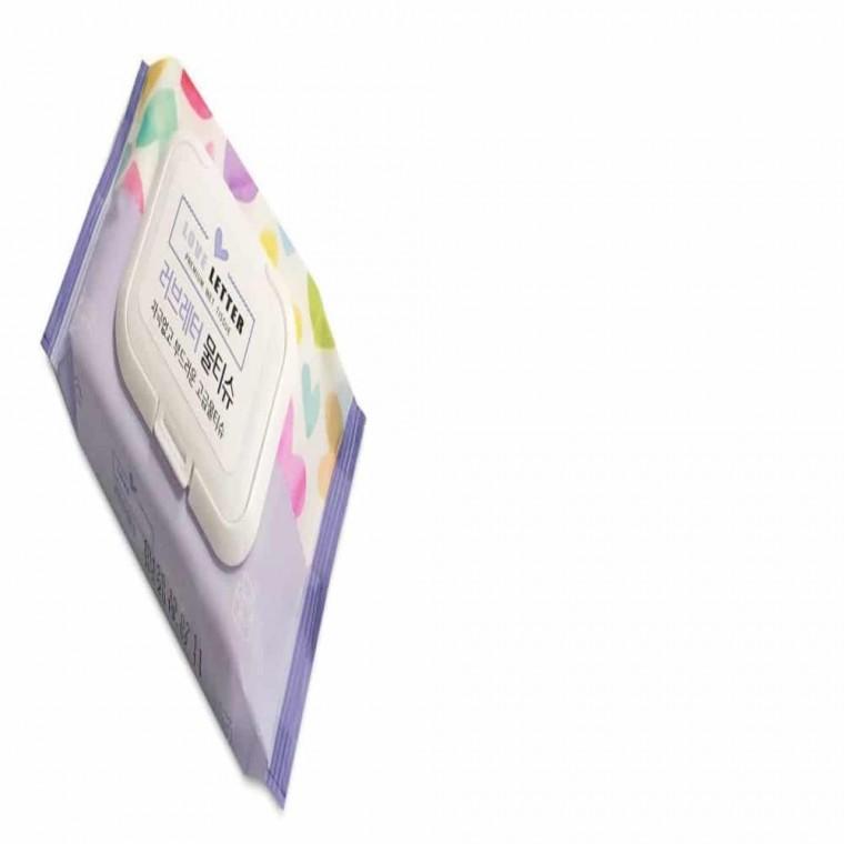 휴대용 물티슈 20매입 여행용물티슈 러브레터물티슈 20매물티슈 물티슈판촉물 두꺼운엠보싱물티슈 홍보용물