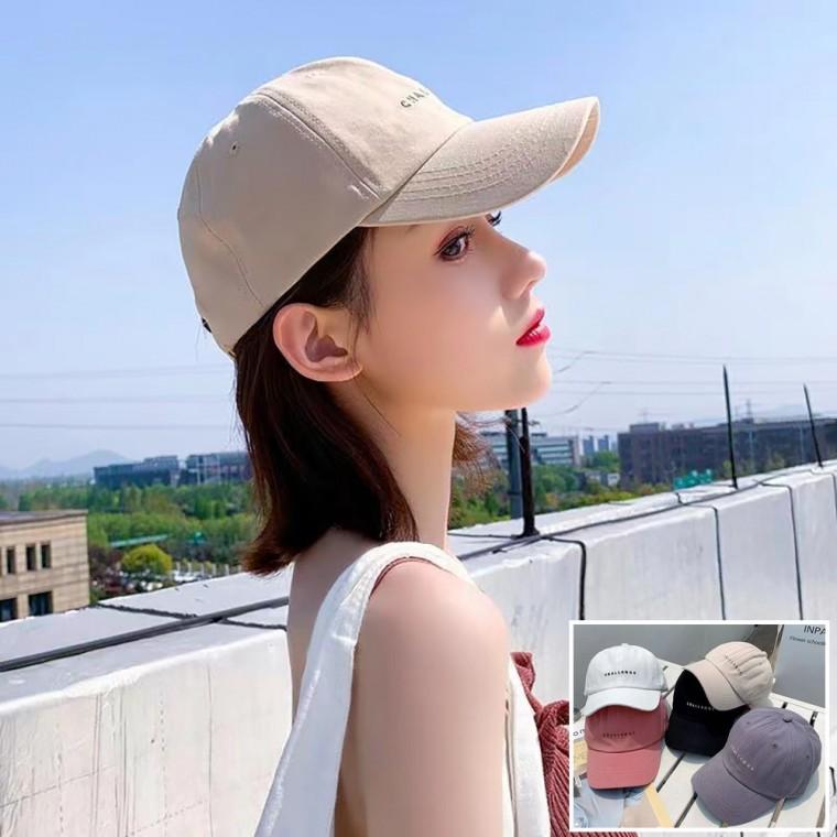 롱챙 볼캡 여성 미니자수 썬캡 데일리 야구모자