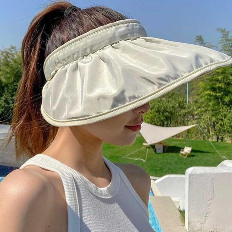 썬캡 등산 여자 여름 햇빛 선바이저 나들이 암막 차단