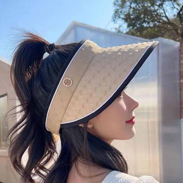 바캉스 와이드챙 M로고 배색 가벼운 썬캡 모자 여름