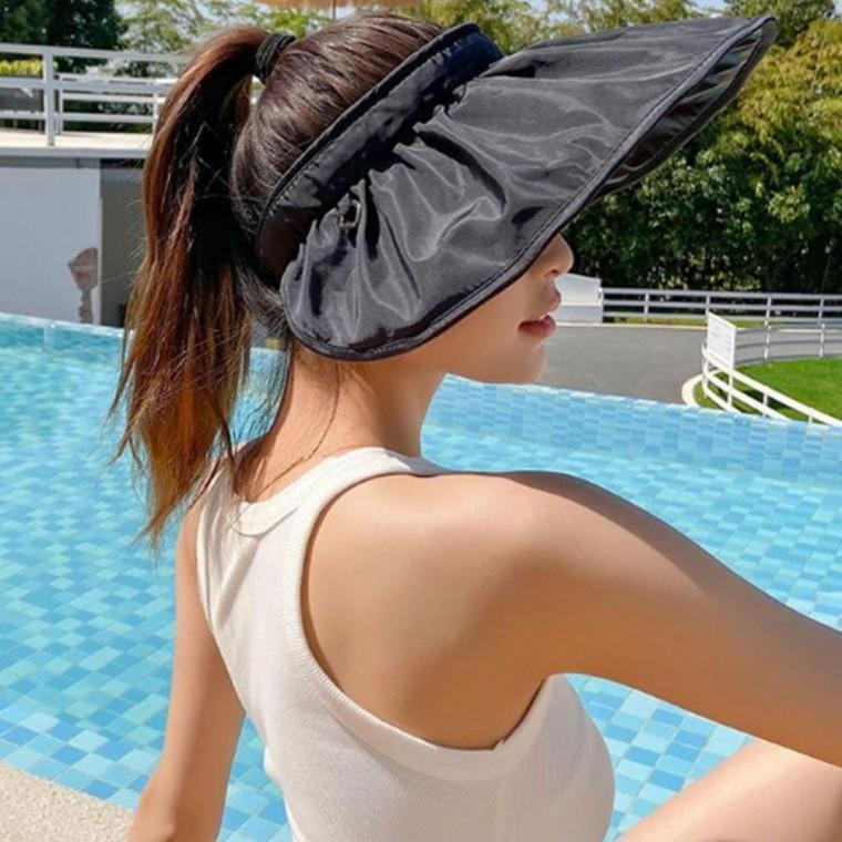 여자 썬캡 여행 암막 휴양지 햇빛 차단 돌돌이 모자